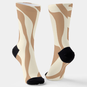 Ebb and Flow 4 in Tan and Cream Socks