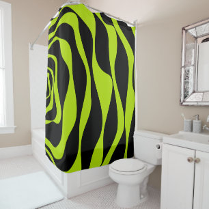 Ebb and Flow 4 - Lime Green Shower Curtain