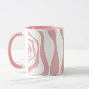 Ebb and Flow 4 - Pink and White Mug