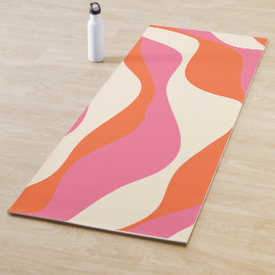 Ebb and Flow 4 - Pink, Orange and Cream Yoga Mat