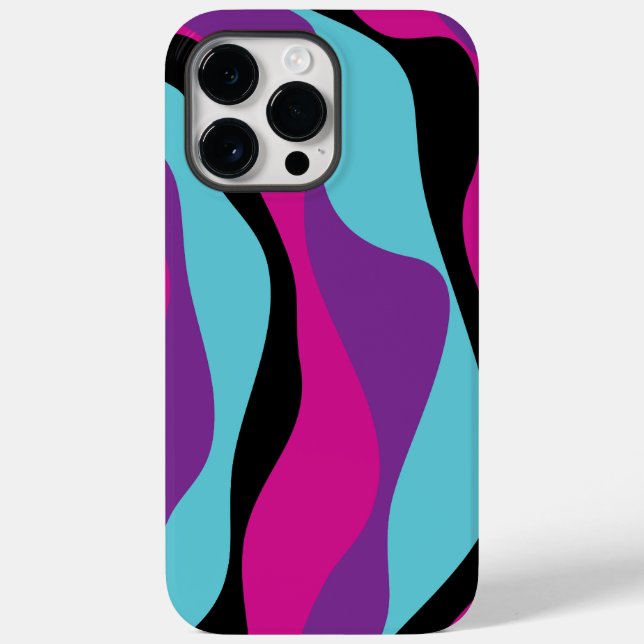 Ebb and Flow 4 - Pink, Purple, Blue and Black Case-Mate iPhone Case (Back)