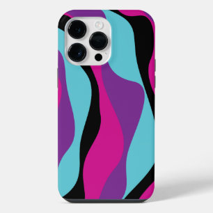 Ebb and Flow 4 - Pink, Purple, Blue and Black iPhone 14 Pro Max Case