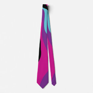Ebb and Flow 4 - Pink, Purple, Blue and Black Tie
