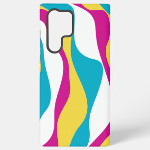 Ebb and Flow 4 - Turquoise, Yellow, Pink and White Samsung Galaxy Case