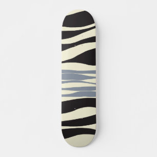 Ebb and Flow in Black, Grey and Cream Skateboard