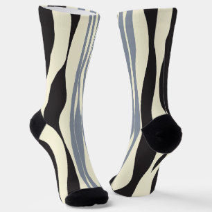 Ebb and Flow in Black, Grey and Cream  Socks
