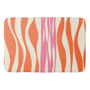 Ebb and Flow - Pink, Orange, and Cream Bath Mat
