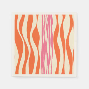 Ebb and Flow - Pink, Orange, and Cream  Napkin