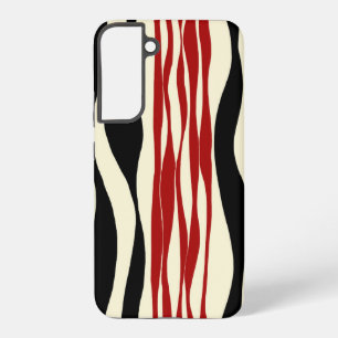 Ebb and Flow - Red & Cream Samsung Galaxy Case