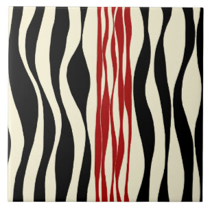Ebb and Flow - Red & Cream Tile