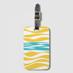 Ebb and Flow - Turquoise & Yellow Luggage Tag