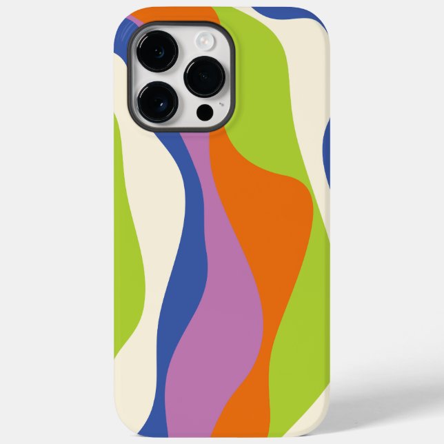 Ebb & Flow 4 Blue, Orange, Purple, Green & Cream Case-Mate iPhone Case (Back)