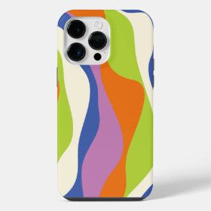 Ebb & Flow 4 Blue, Orange, Purple, Green & Cream iPhone 14 Pro Max Case