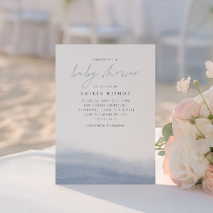 Ebb Tide Coastal Watercolor Baby Shower Invitation