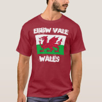 Ebbw Vale, Wales with Welsh flag