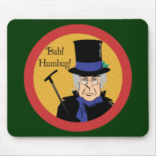 Ebenezer Scrooge Bah! Humbug! Mouse Mat