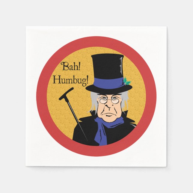 Ebenezer Scrooge Bah! Humbug! Napkin (Front)