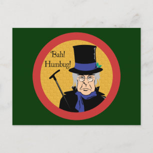 Ebenezer Scrooge Bah! Humbug! Postcard
