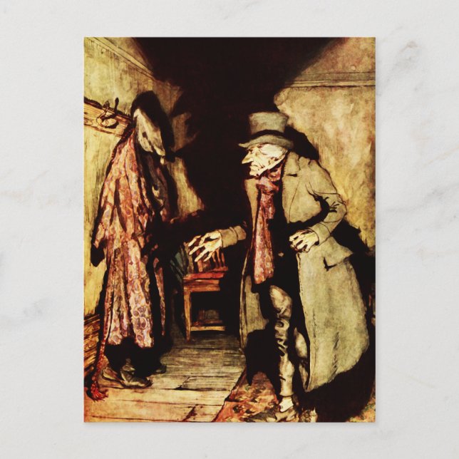 Ebenezer Scrooge Christmas Carol Vintage Postcard (Front)