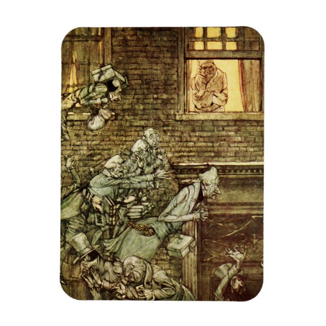 Ebenezer Scrooge Dickens Christmas Carol Vintage Magnet (Vertical)