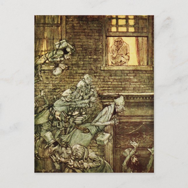 Ebenezer Scrooge Dickens Christmas Carol Vintage Postcard (Front)