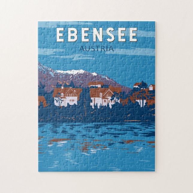 Ebensee Austria Travel Art Vintage Jigsaw Puzzle (Vertical)