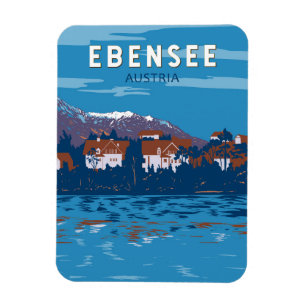 Ebensee Austria Travel Art Vintage Magnet