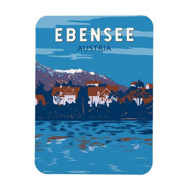 Ebensee Austria Travel Art Vintage Magnet (Vertical)