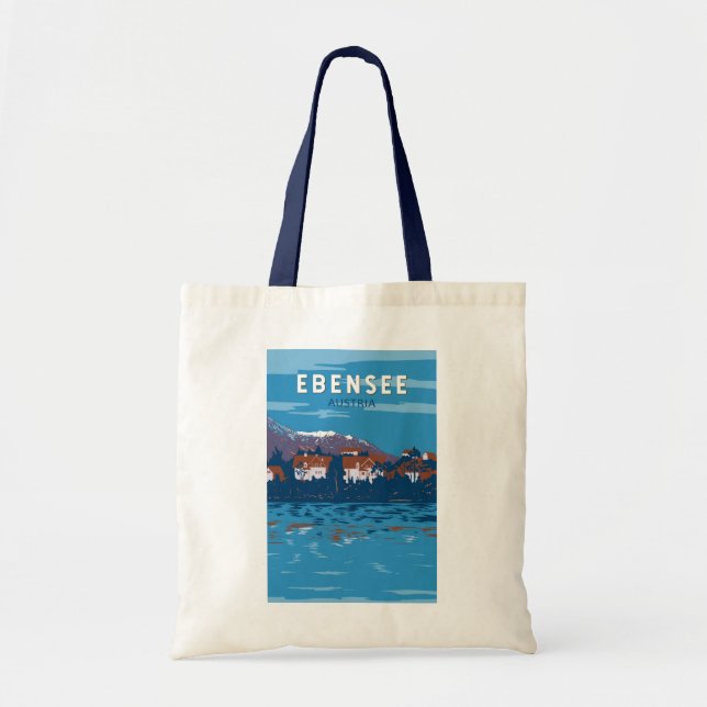 Ebensee Austria Travel Art Vintage Tote Bag (Front)