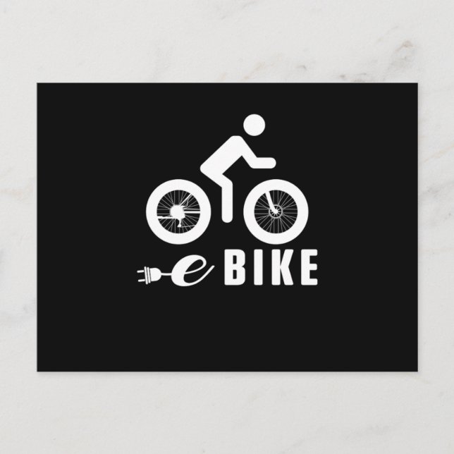 EBike Electric Bicycle Cycling Biking Biker Gift Postcard (Front)