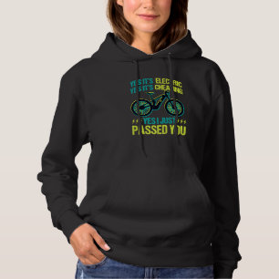 EBike Retro Bicycle MTB Cycling E Bike Yes I just Hoodie