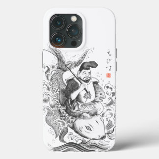 Ebisu - God of Fishing & Commerce (ink painting) iPhone 13 Pro Case
