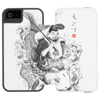 Ebisu - God of Fishing & Commerce (ink painting) Incipio Watson™ iPhone 5 Wallet Case