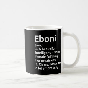 Eboni Definition Personalised Name Funny Christmas Coffee Mug