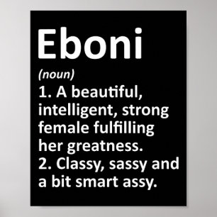 Eboni Definition Personalised Name Funny Christmas Poster