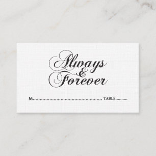 Ebony Always & Forever Wedding Place Cards