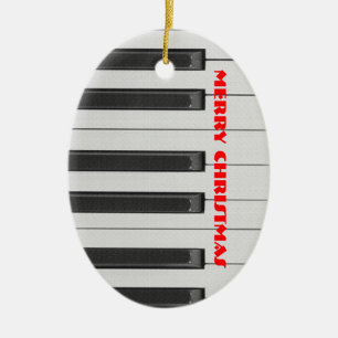 Ebony and Ivory Christmas Ornament