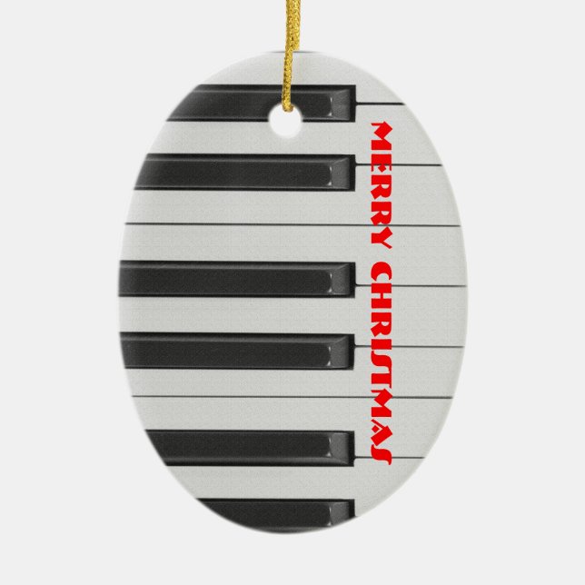 Ebony and Ivory Christmas Ornament (Front)