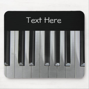 Ebony and Ivory Custom Text Mouse Mat