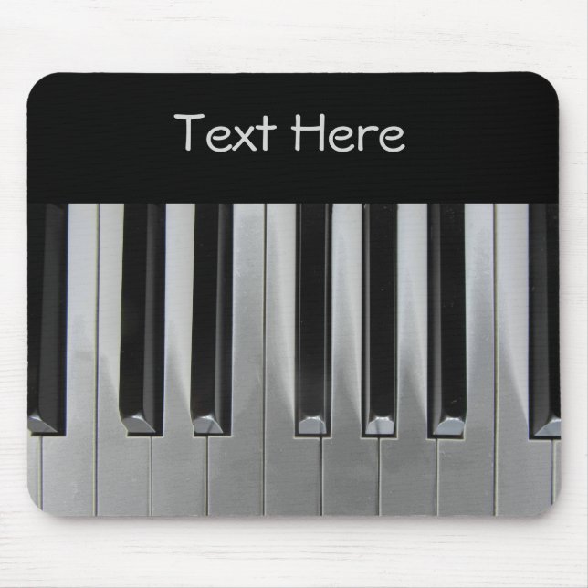 Ebony and Ivory Custom Text Mouse Mat (Front)