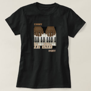 Ebony and Ivory - Dueling Keyboards T-Shirt