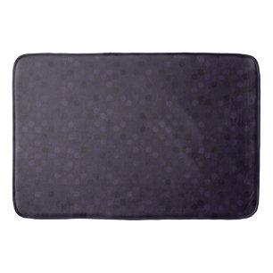 ebony and purple polka dots bath mat