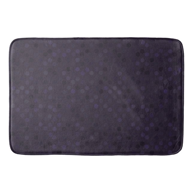 ebony and purple polka dots bath mat (Front)