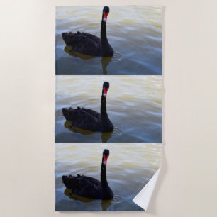 Ebony Black Swans, Bath Towel Set