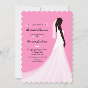 Ebony Bridal Shower Invitation
