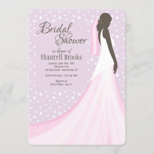 Ebony Bride Bridal Shower Invitation