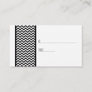 Ebony Chevron Border Place Card