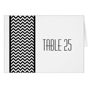 Ebony Chevron Border Table Number Card