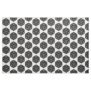 Ebony D20 Dice Fabric