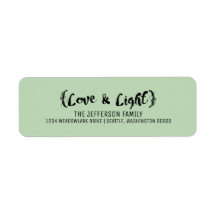 Ebony Elegant Sketched Love & Light Holiday